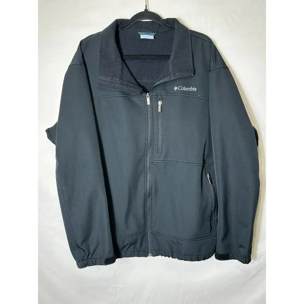 Columbia Men's Outdoor Cruiser Valley II Softshell Jacket Black Heather Size XXL